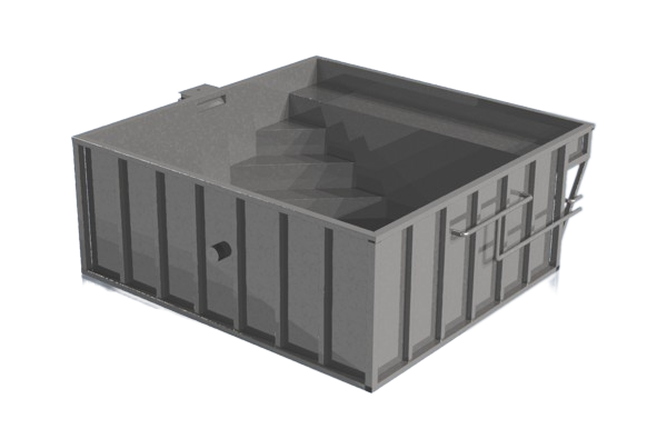 piscine inox 3D