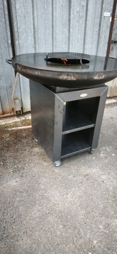 brasero embase peinture noire